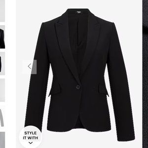 Express Black One Button Suit Jacket Blazer
